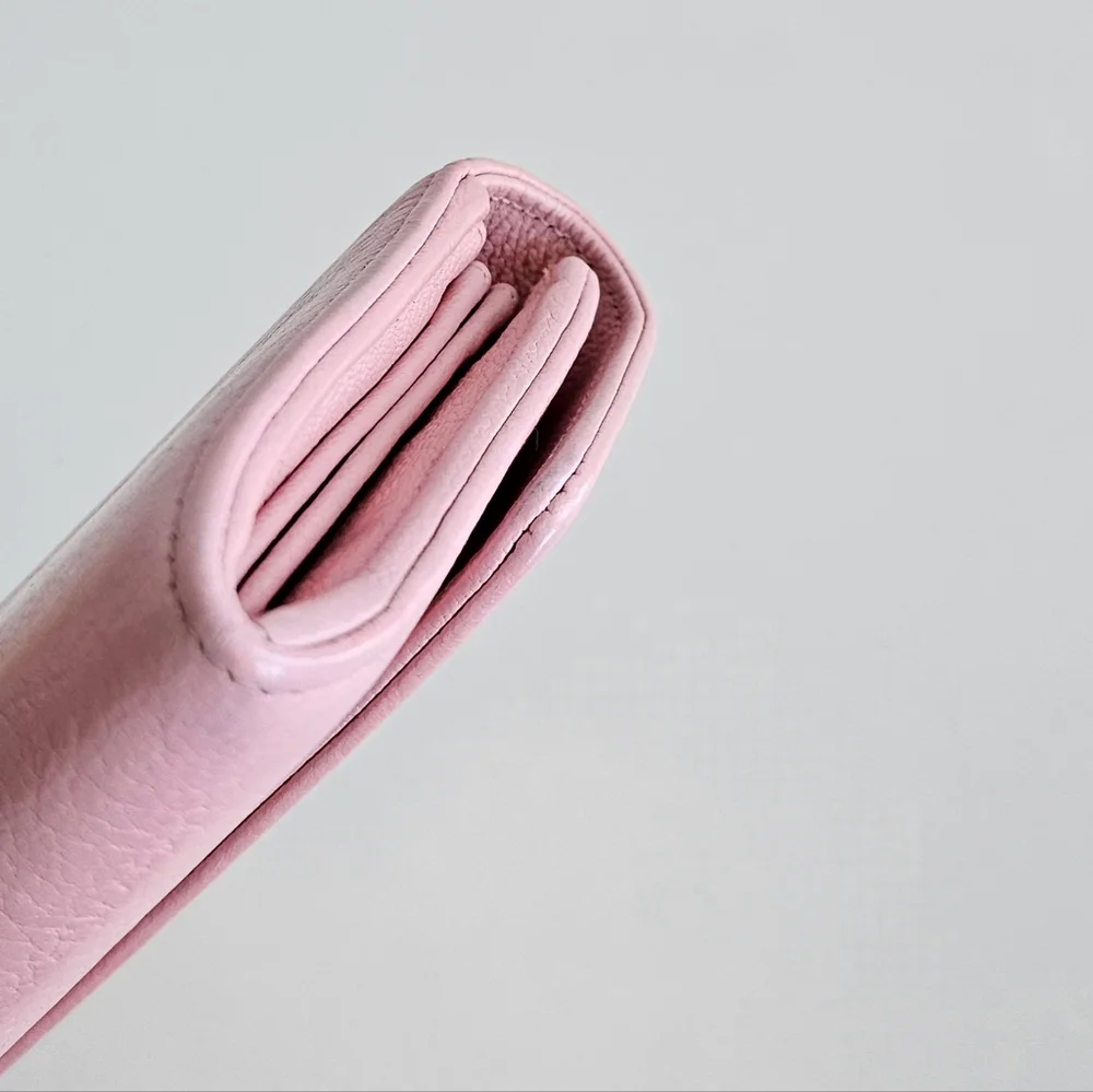 Chanel Pink Calfskin Long Wallet